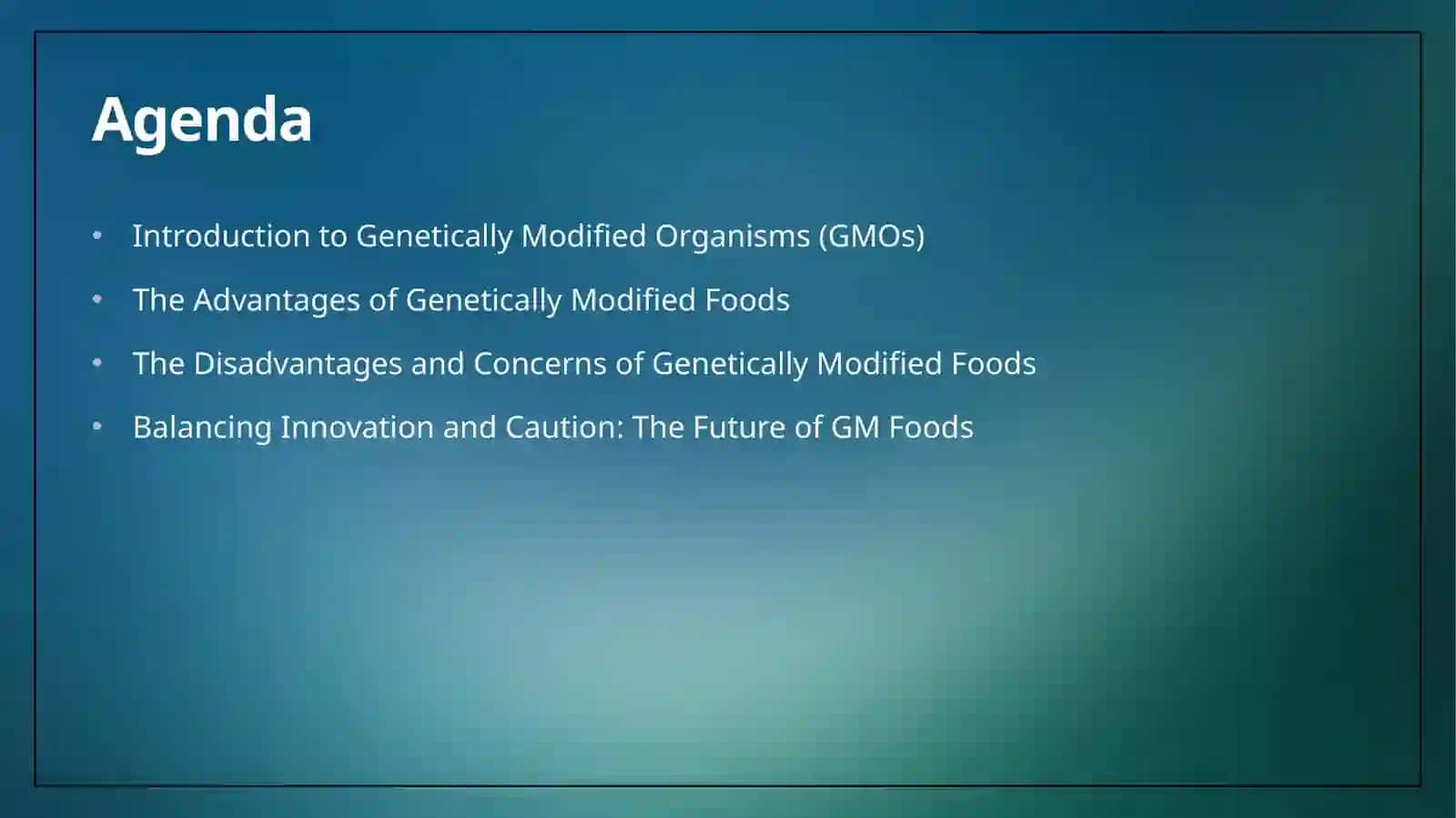 The Pros and Cons of genetically modified food 2