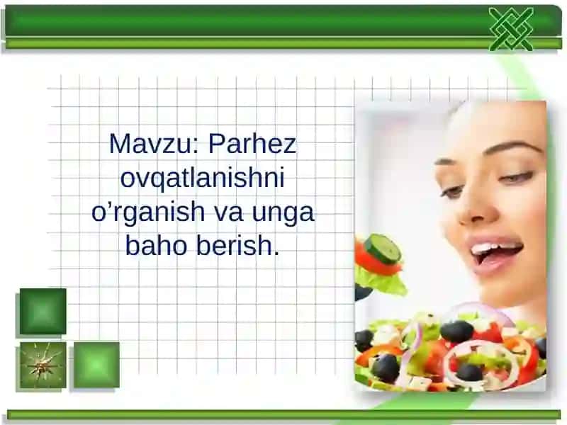 Ovqatlanish gigiyenasi 2