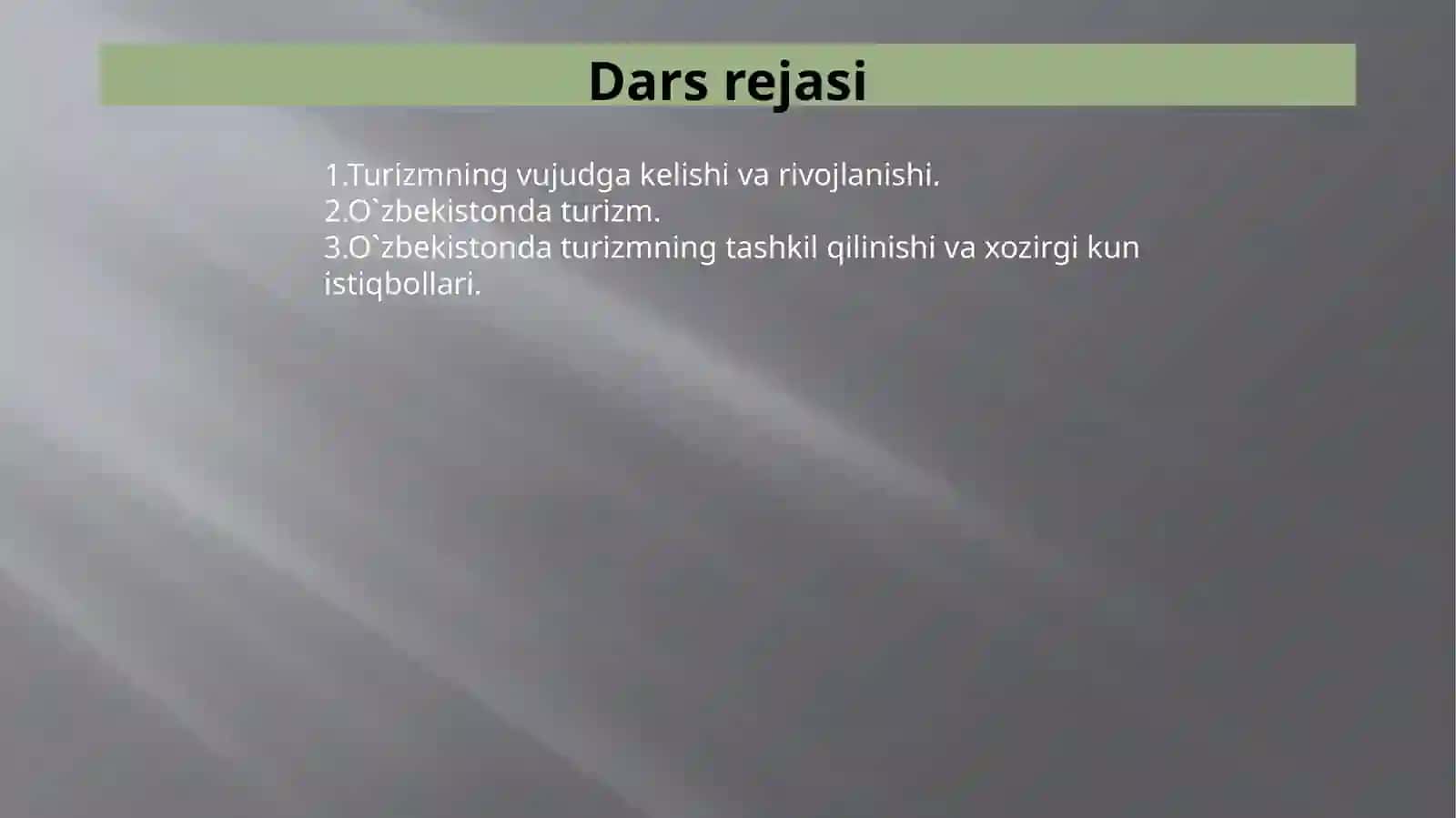Turizm vasayoxatlarini tashkil etish talablari 2
