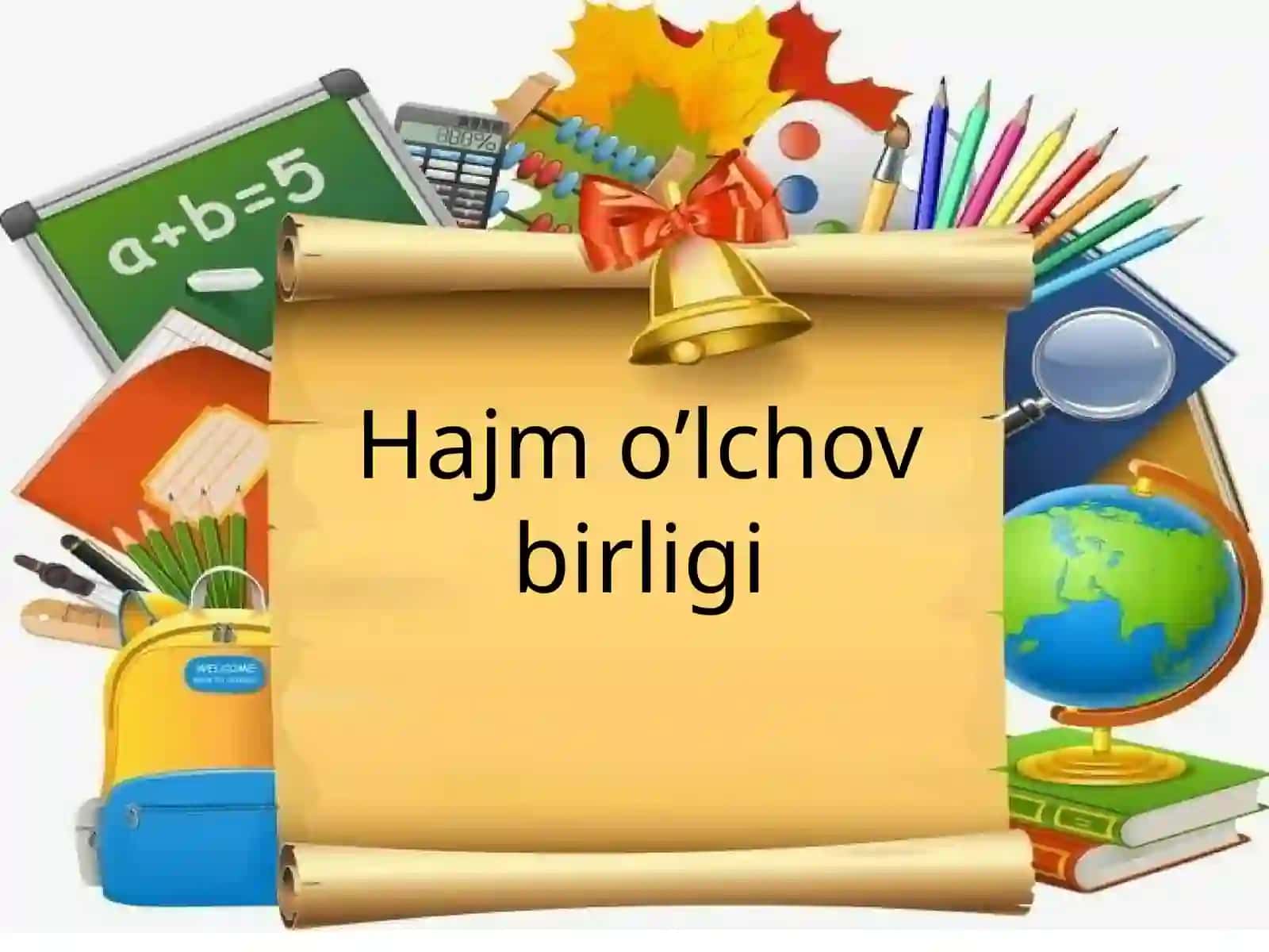 Hajm o’lchov birligi 2
