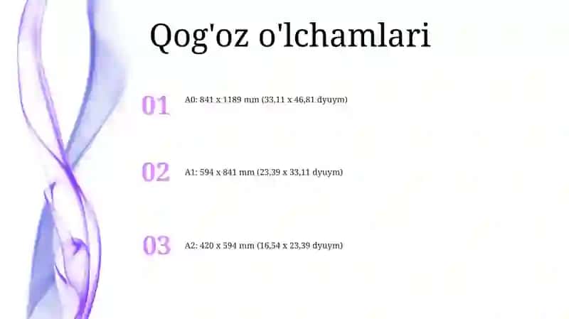 Qog'Oz Standartlari 2