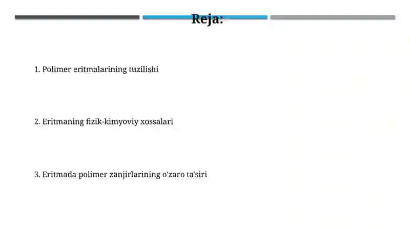 Polimer eritmalarning strukturasi 2