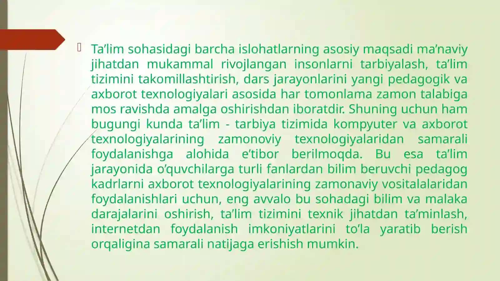 TIL TA'LIMIDA O'QITISH METODLARI PEDAGOGOK TEXNALOGIYALAR 2