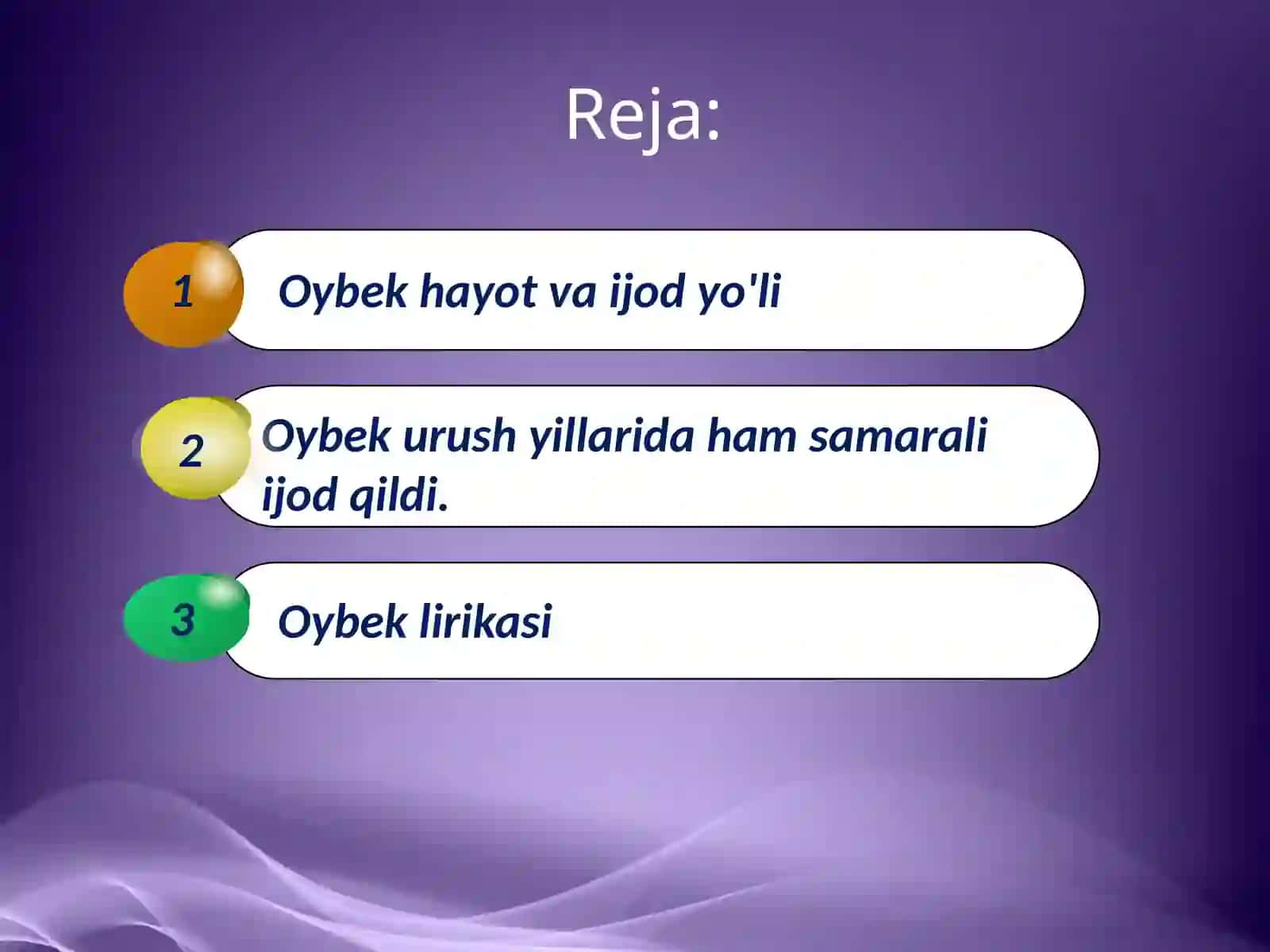 Oybek lirikasi 2