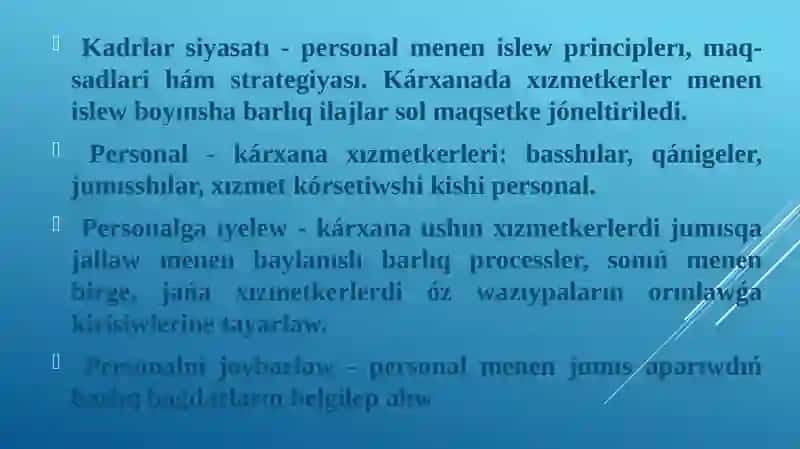 Sotisal xizmatda personalni basqariw 2