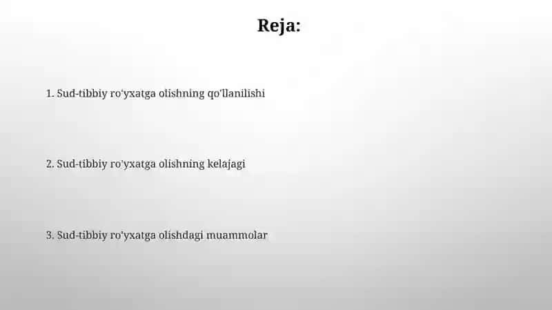 Sud-tibbiy ro'yxatga olish 2