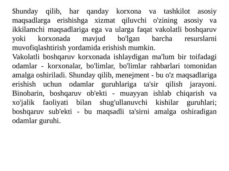 Menejment tushunchasi 2