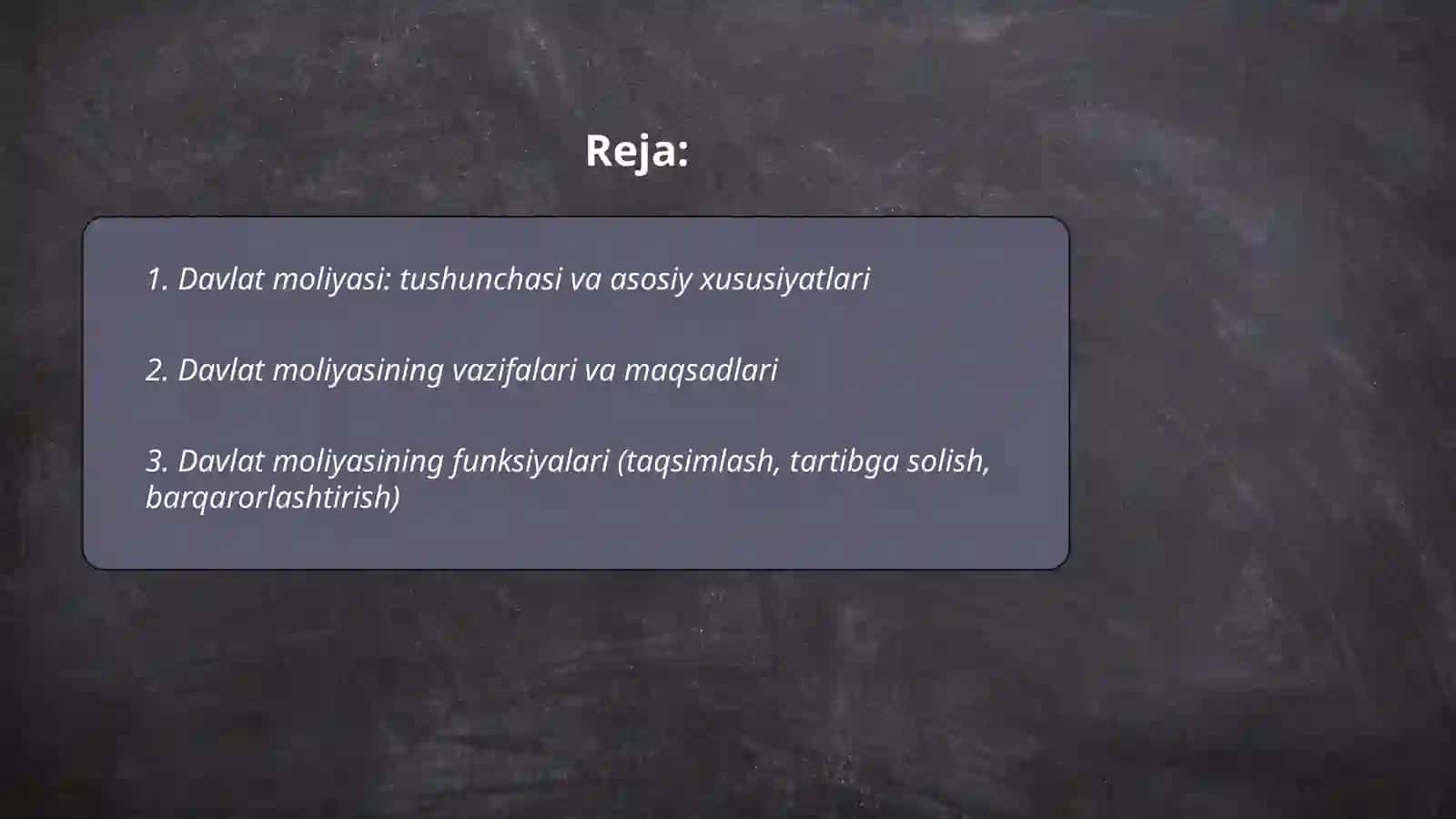 Davlat moliyasi va uning tarkibiy tuzilishi 2