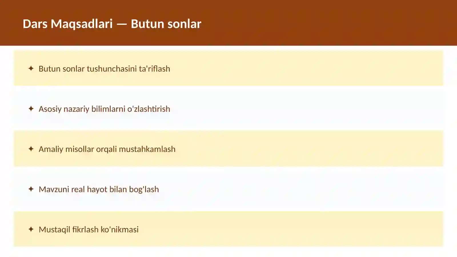Matematika. Sonlar nazariyasi 2