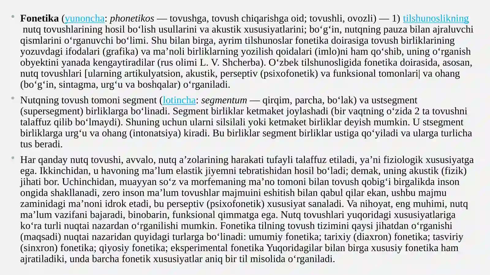 Nutqning fonetik bo’limlari 2