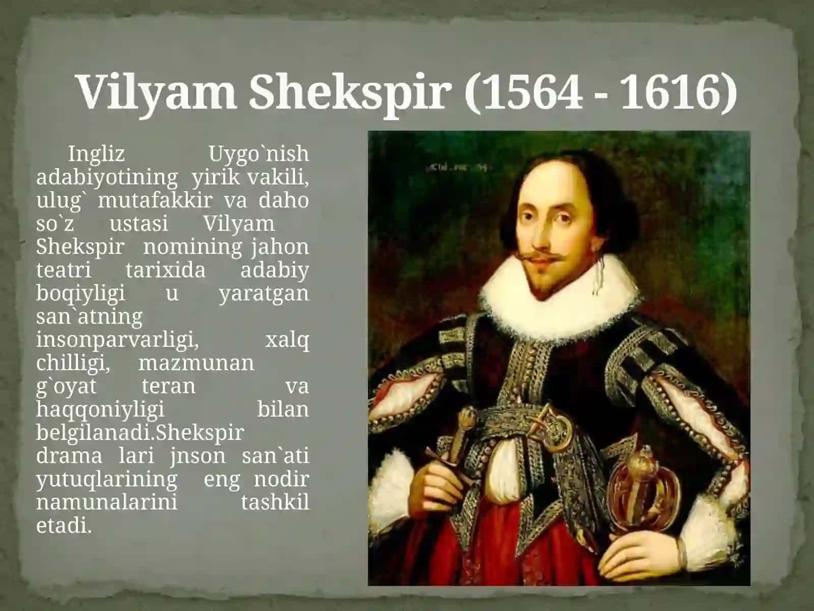 Vilyam Shekspir (1564 - 1616) 2