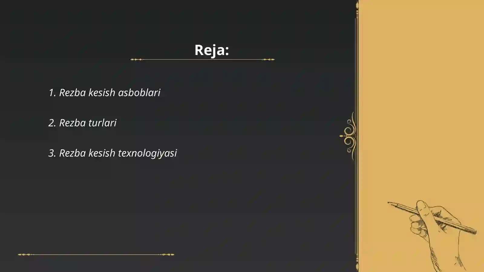 Rezba kesish 2