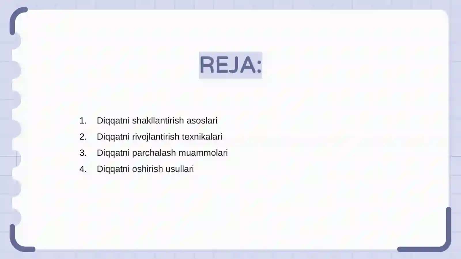 Diqqatni shakllantirish imkoniyatlari 2