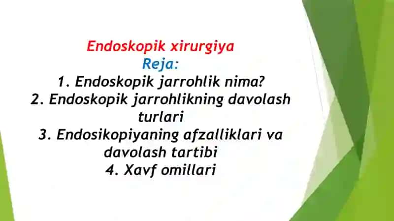Endoskopik xirurgiya 2