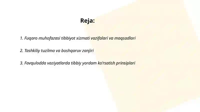 Fuqaro muhofazasi tibbiyot xizmati tuzulmalari vazifasi tashkiliy tamoyillar 2