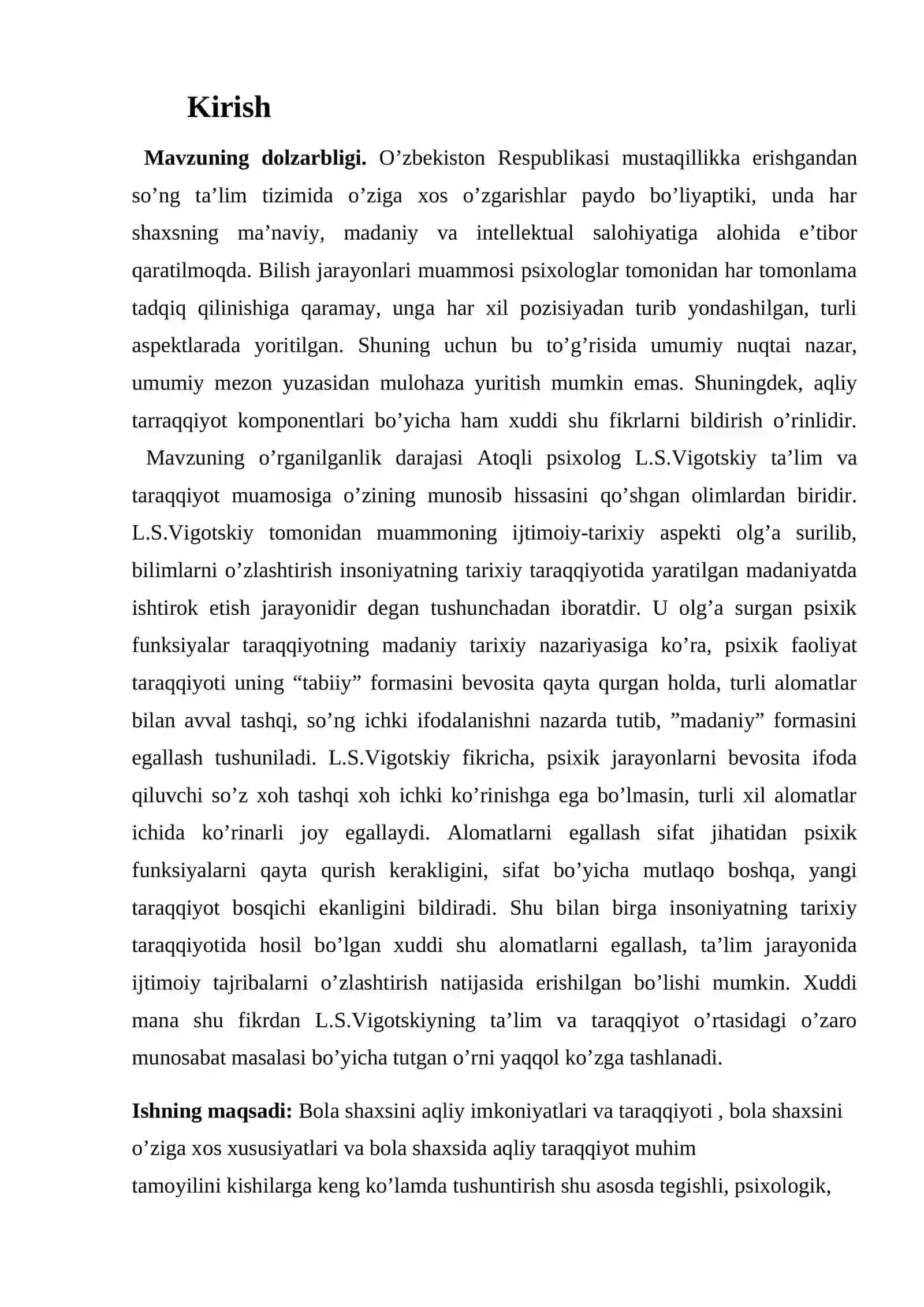 Kichik maktab yosh davrida o’quv stuatsiyasi 2