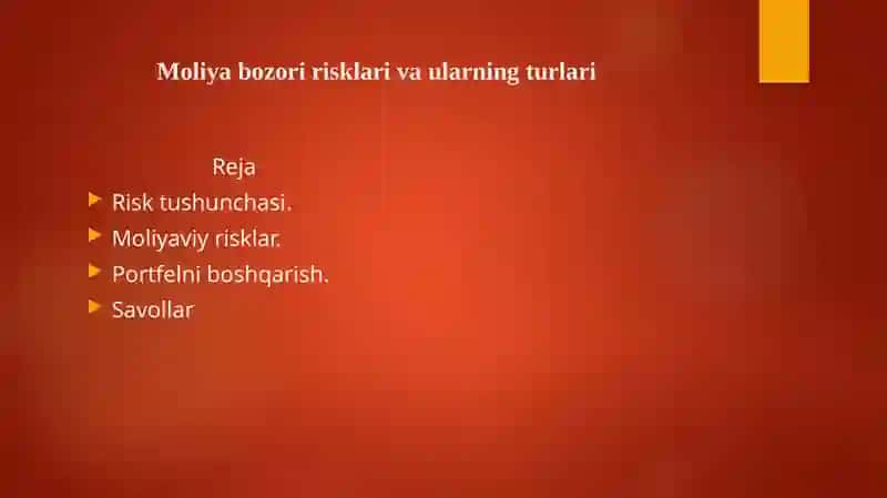 Moliyabozoririsklarivaportfelniboshqarish 2