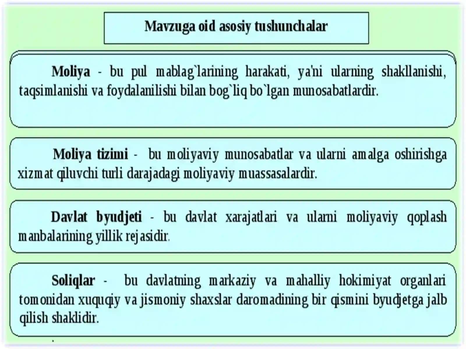 MOLIYA TIZIMI VA MOLIYAVIY SIYOSAT 2