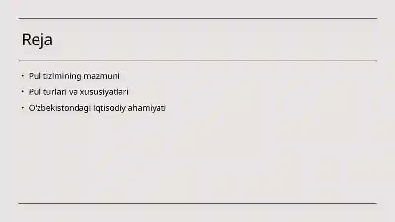 Pul tizimi: mazmuni, turlari va elementlari 2