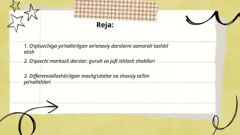 Matematika oʻqitishni tashkil qilish shakllari 2