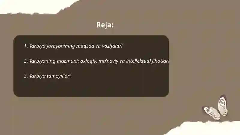Tarbiya jarayonining ahamiyati va mazmuni 2