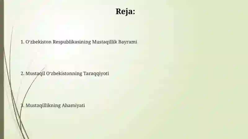 Mustaqillikning Ahamiyati 2