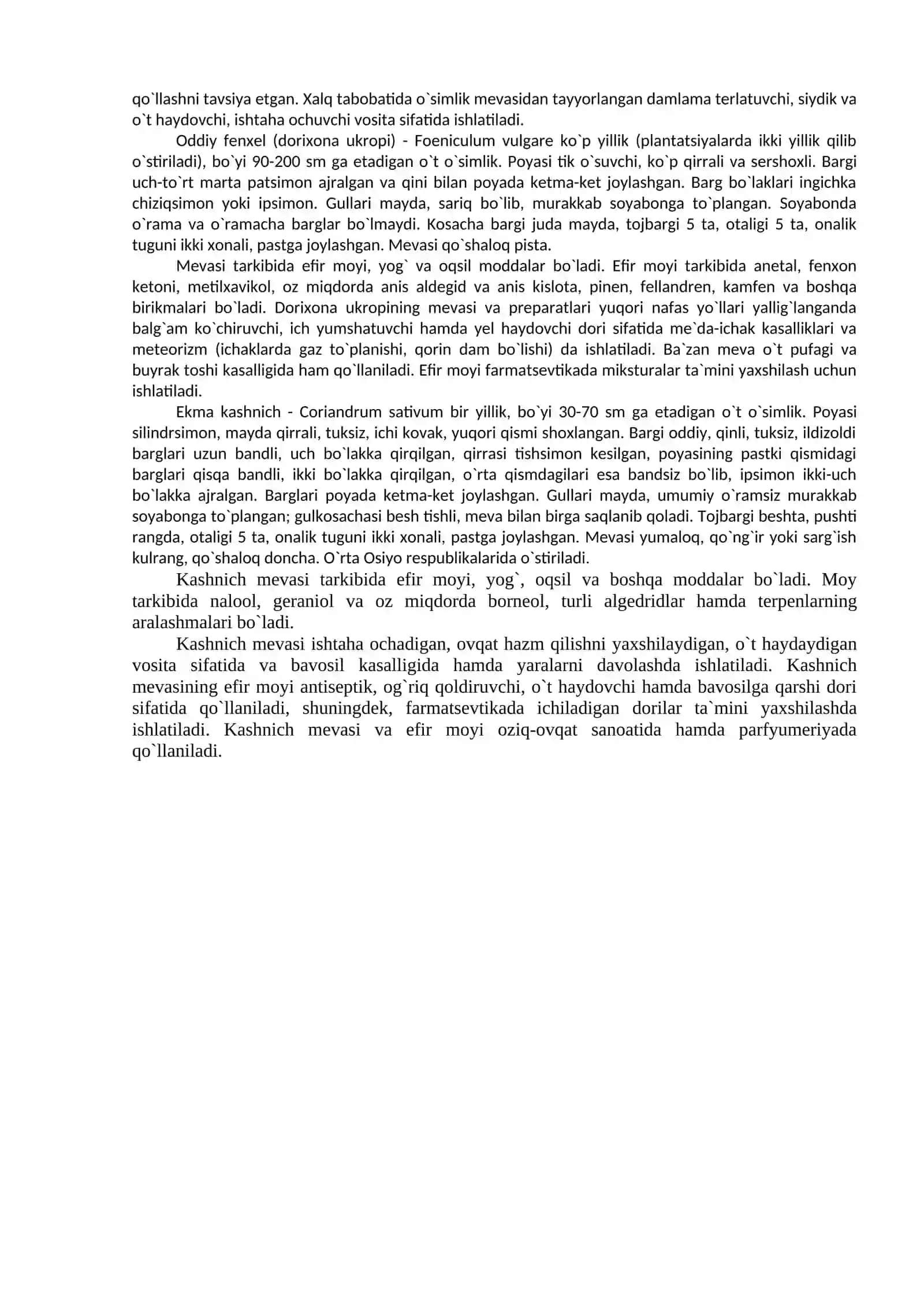 ZIRADOSHLAR OILASI - APIACEAE 2