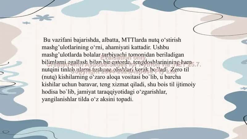 Maktabgacha ta'limning asosiy vazifasi 2