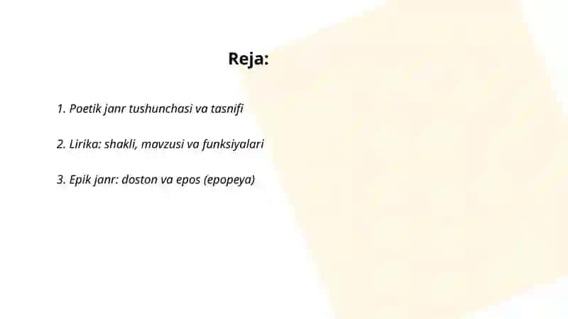 Poetik janr 2