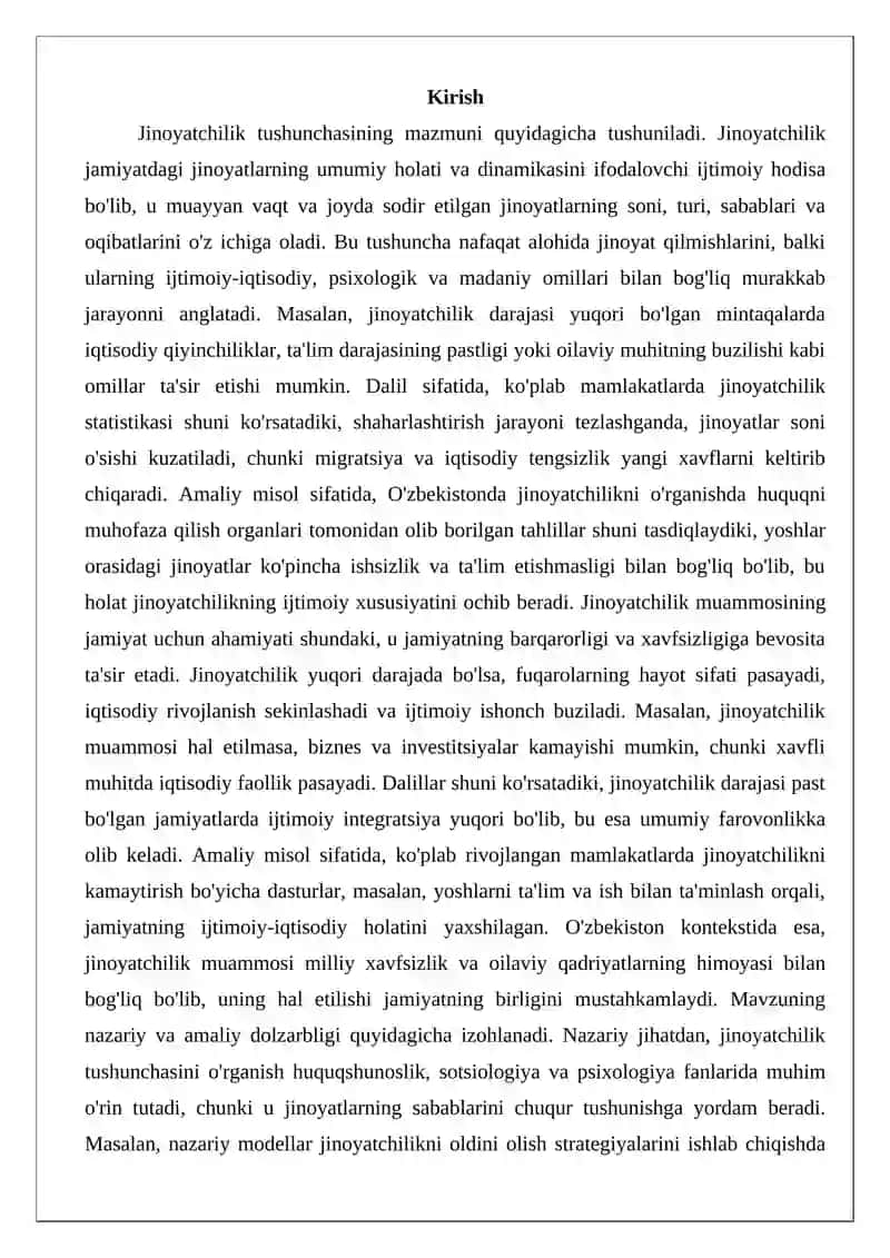 Jinoyatchilik tushunchasi 2