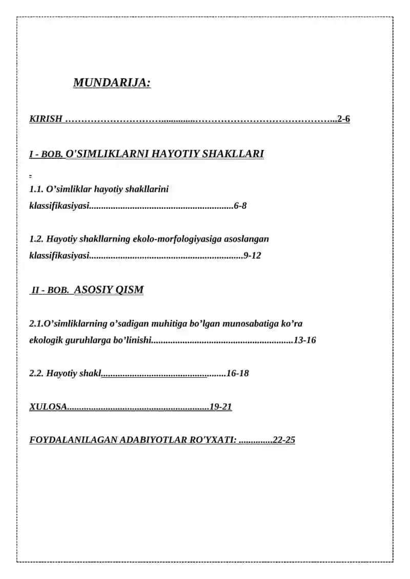 O'Simliklarni Hayotiy Shakllari 2