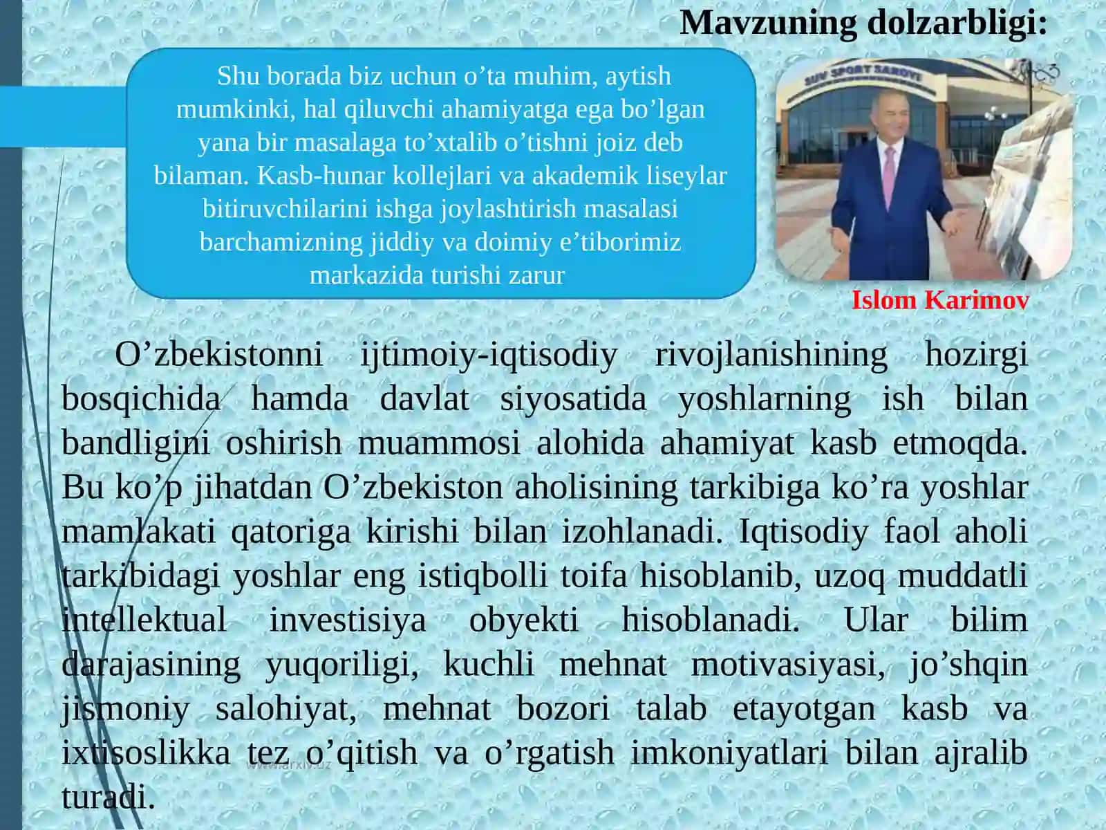 Mehnat bozorida ishchi kuchiga bo’lgan talab va taklifni istiqbollashtirish 2