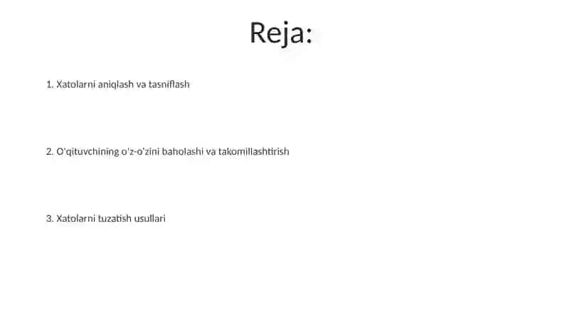 Xato tahlilining diagnostik ahamiyati 2