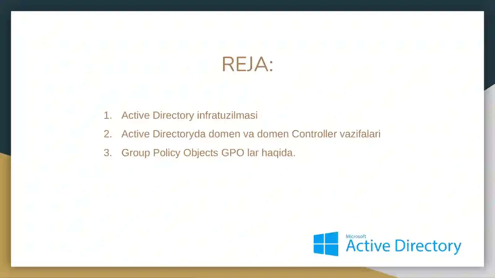 Active Directory infratuzilmasi 2