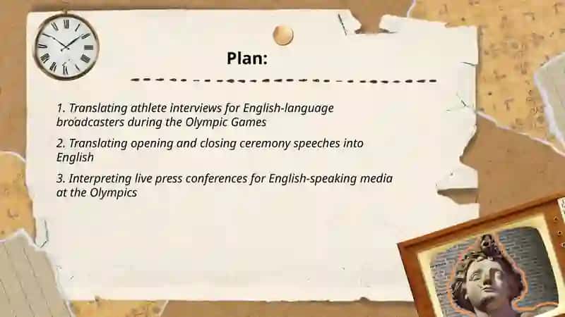 Olympic games. Translation of speeches, articles and interviews in the field of sports 2