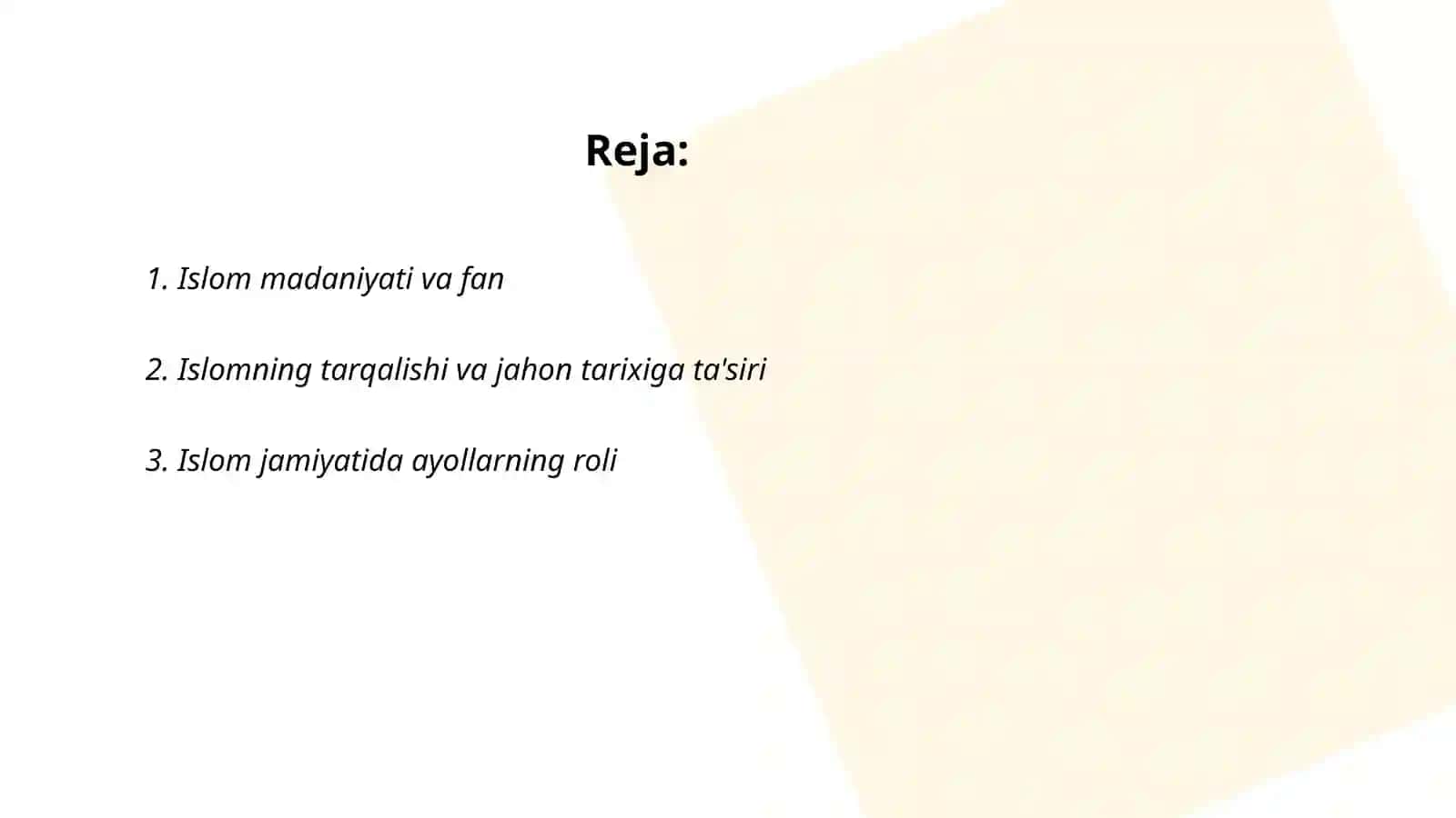 Islom madaniyati va fan 2