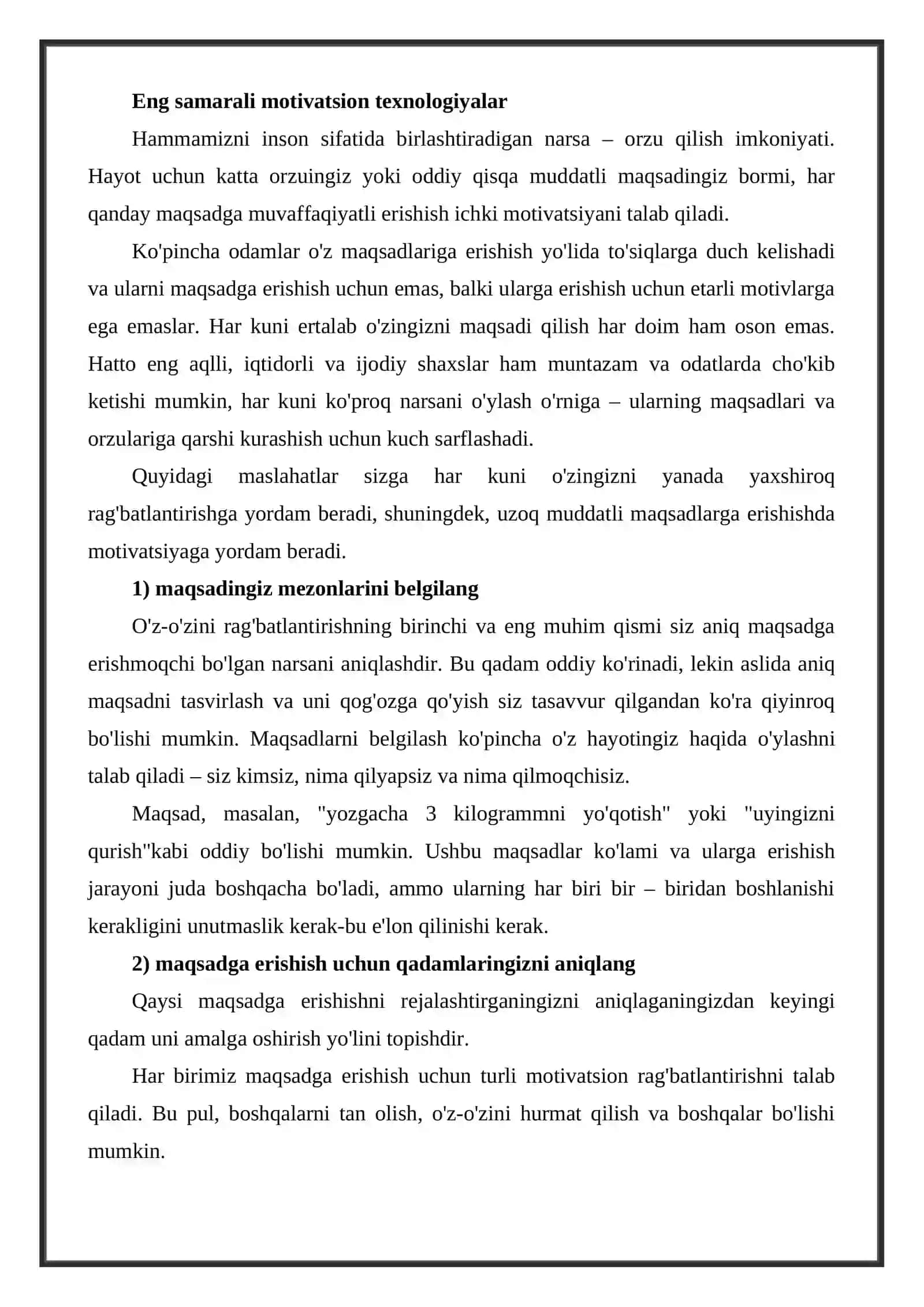 Eng samarali motivatsion texnologiyalar 2