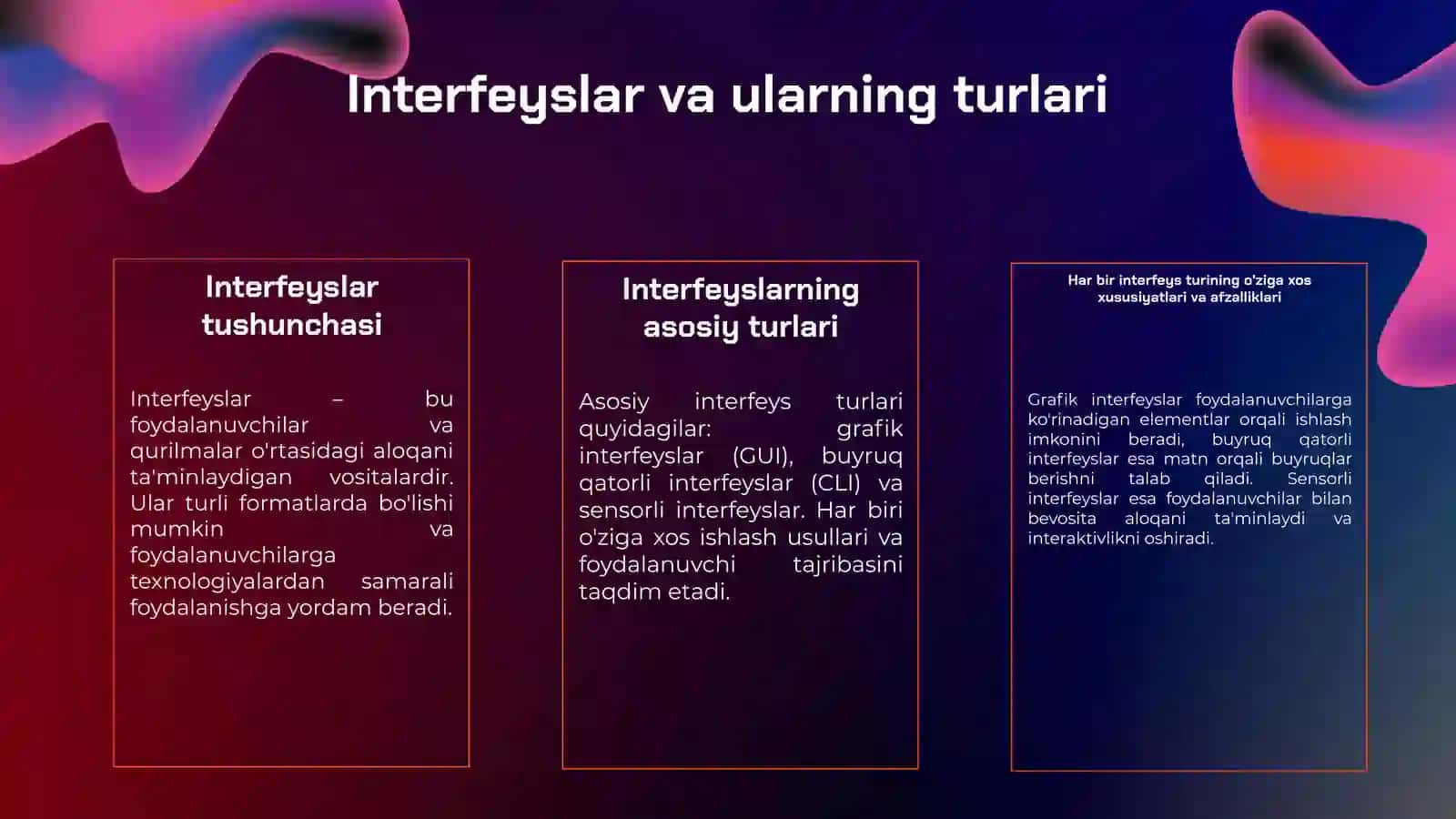 Turli Interfeyslar Orqali Aloqa Qiluvchi Qurilmalar 2