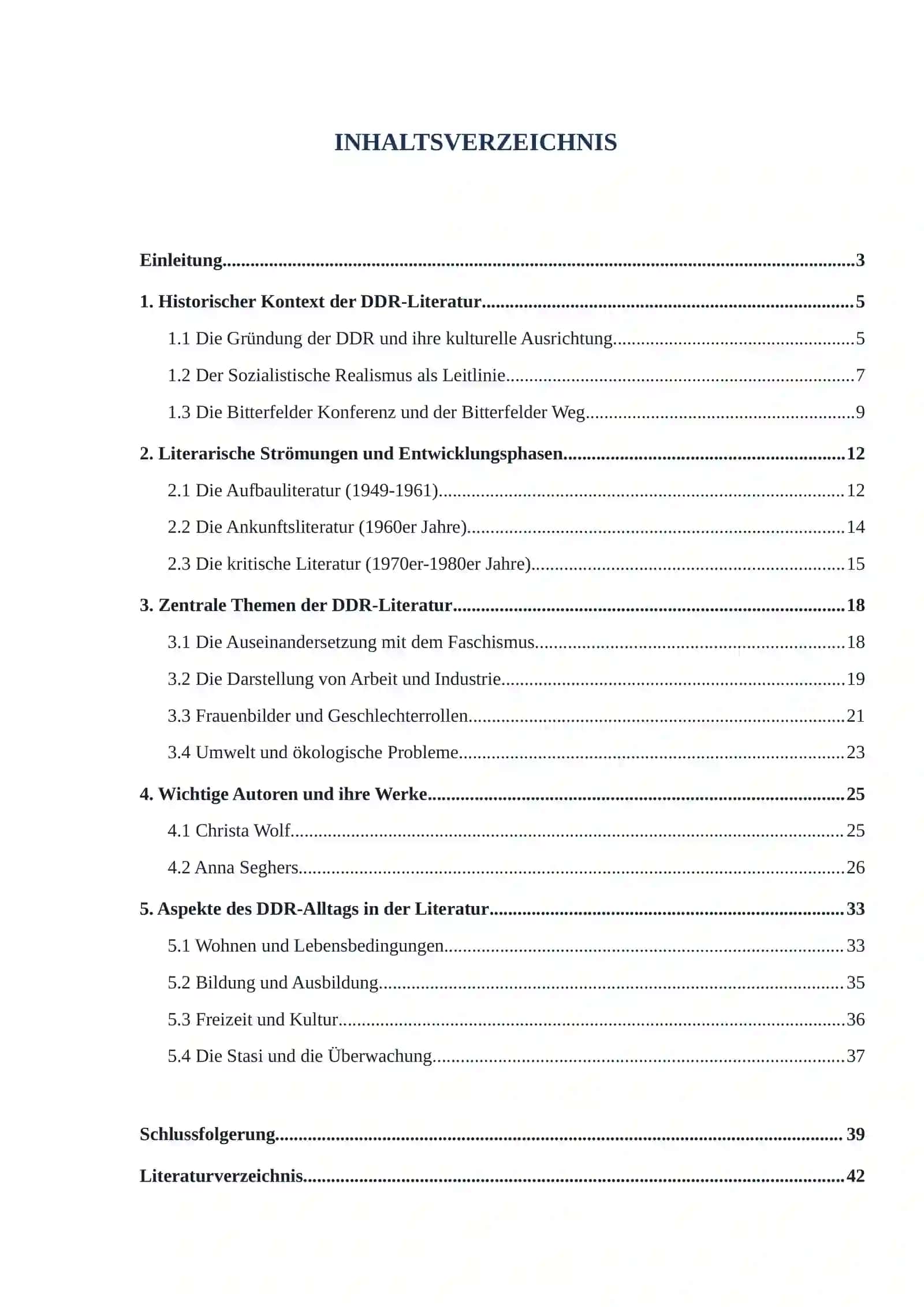 Die Beleuchtung der verschiedenen Aspekte des Lebens in der DDR bis zum Fall der Mauer in der deutsc 2