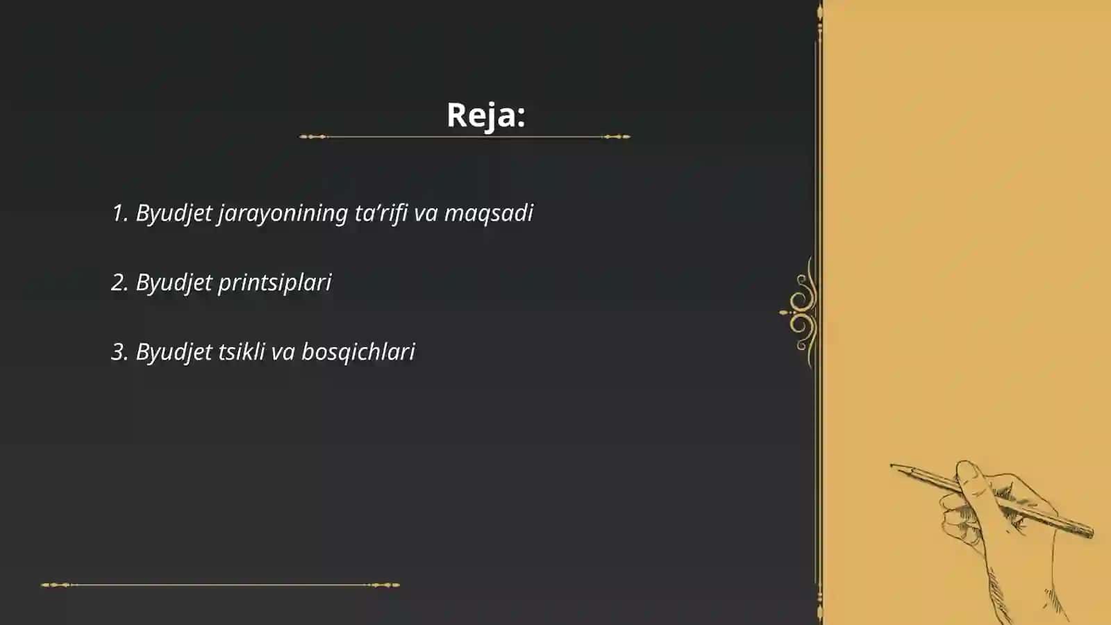 Byudjet jarayoni 2