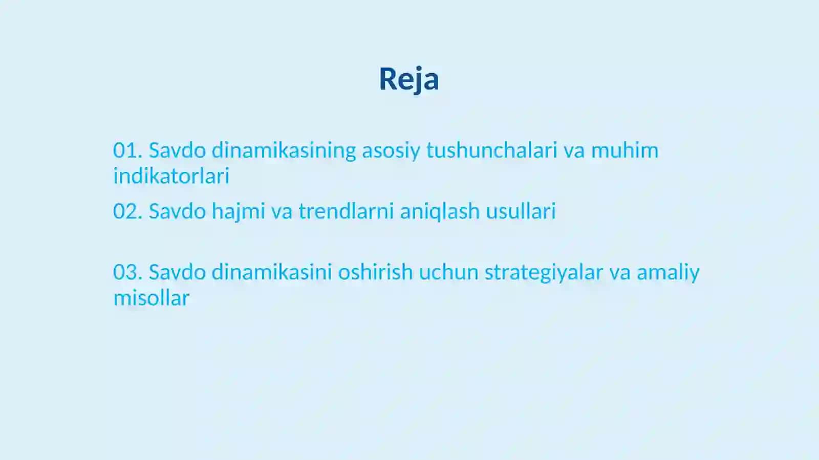 Kompaniyaning savdo dinamikasini tahlil qilish 2