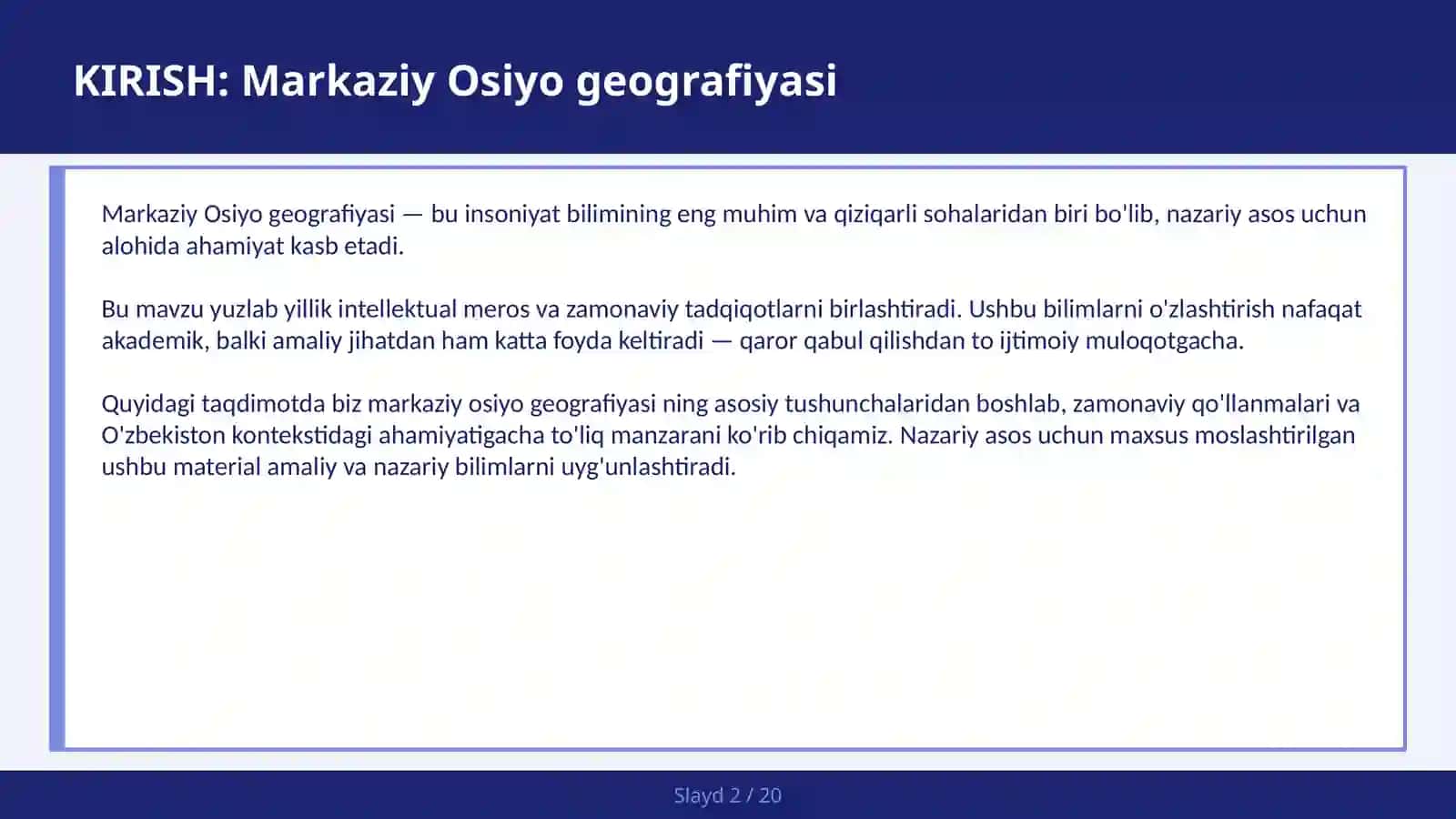 MARKAZIY OSIYO GEOGRAFIYASI 2