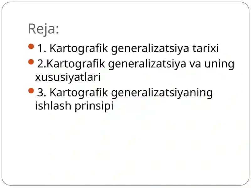 Kartografik generalizatsiya va uning xususiyatlari 2
