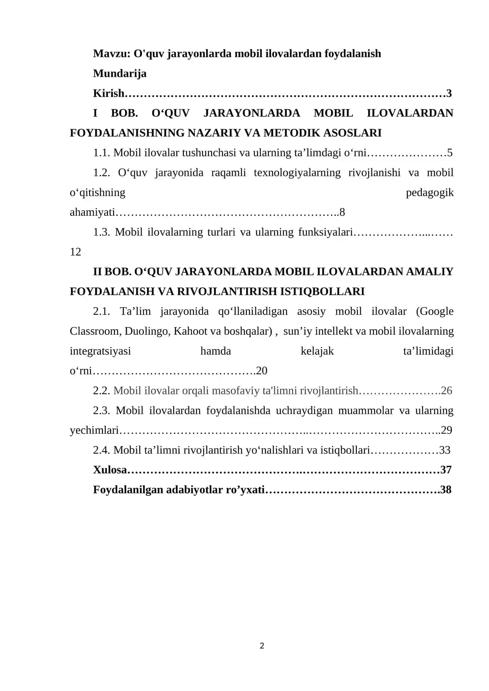 O'quv jarayonlarda mobil ilovalardan foydalanish 2