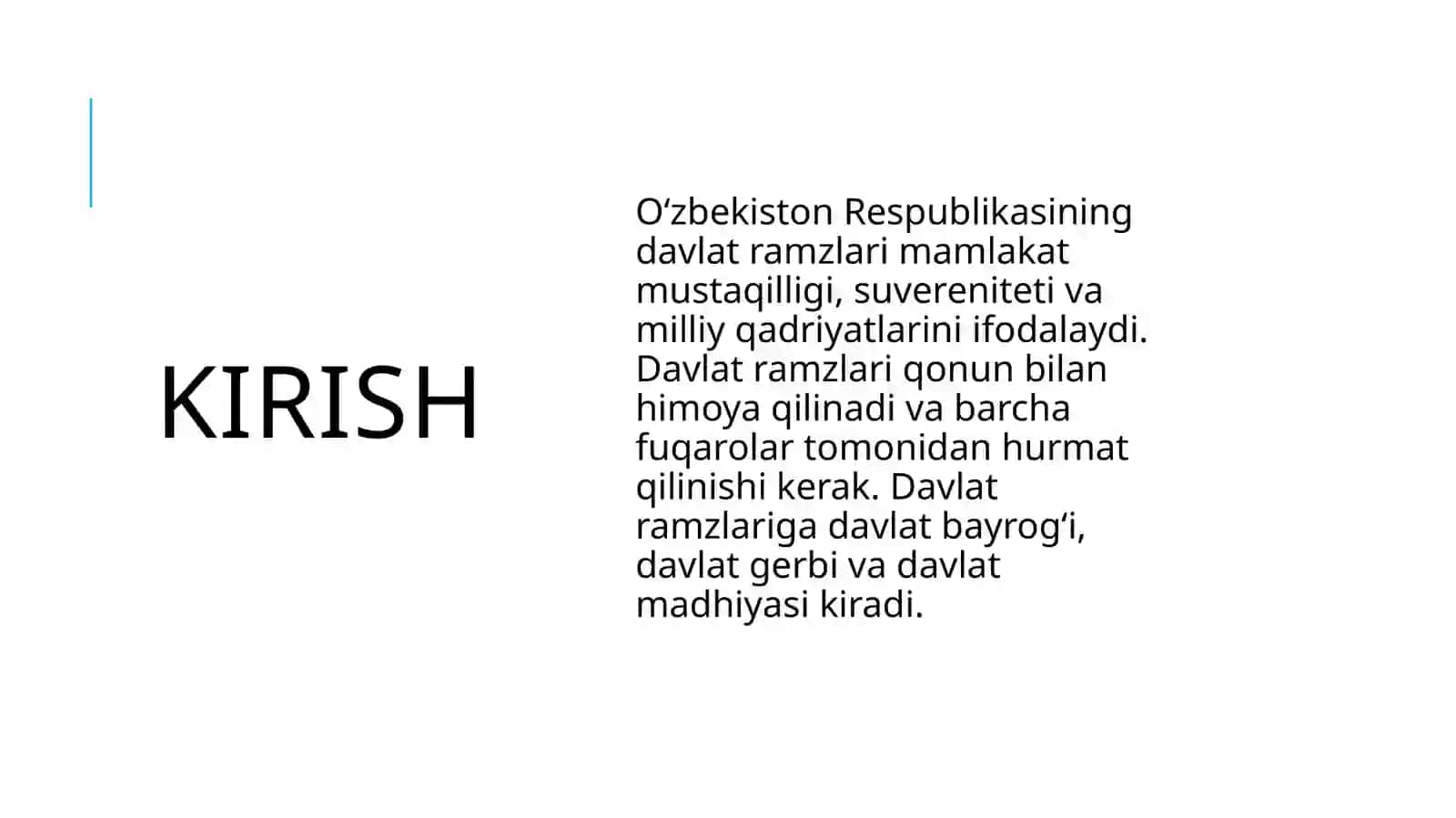 O‘zbekiston Respublikasining Davlat Ramzlari to‘g‘risidagi Qonun 2