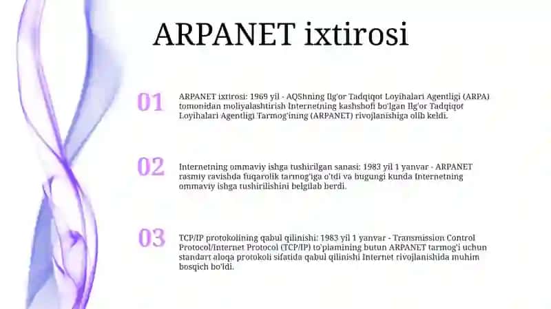 Internet Paydo Bo'Lishing Tarixi 2