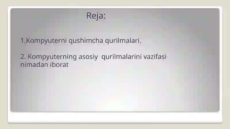 Kompyuterninig qushimcha qurilmalari 2