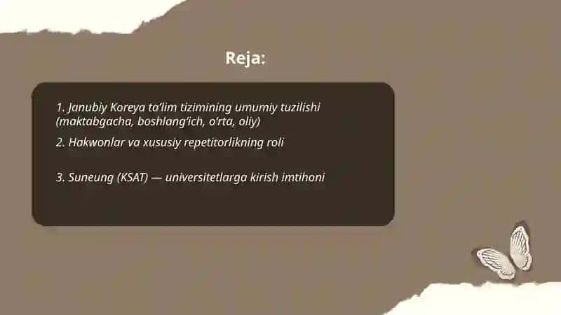 Janubiy Koreya taʼlim tizimi 2