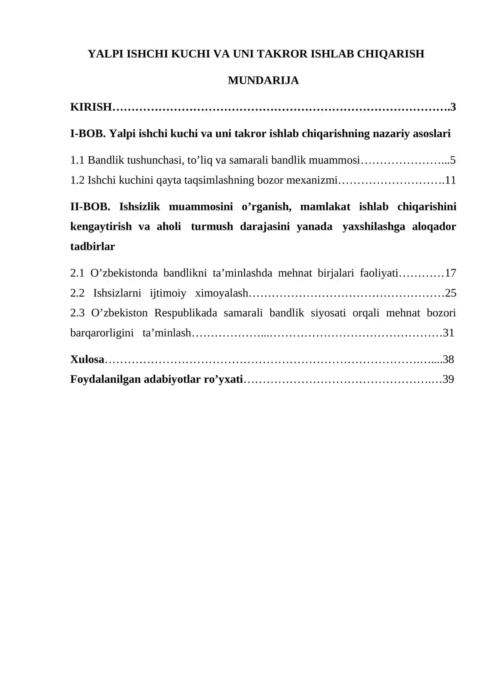 Yalpi ishchi kuchi va uni takror ishlab chiqarish 2