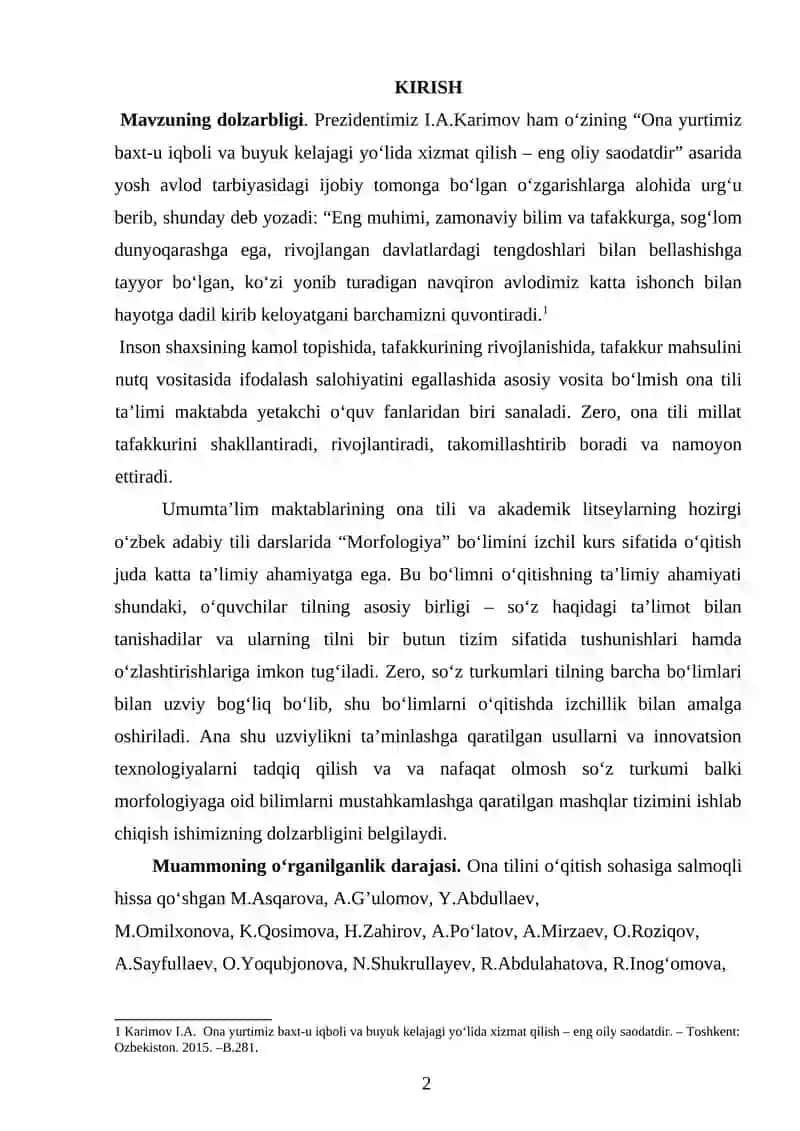 TA’LIM BOSQICHLARIDA OLMOSH SO‘Z  URKUMINING O‘QITILISHI 2